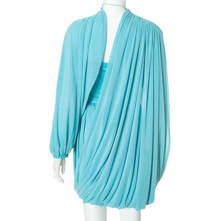 Ruched shrug tube mini skirt set-final-sale  | Festival Outfits Women