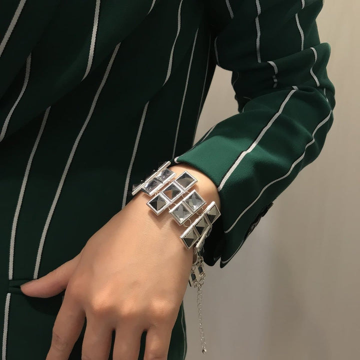 Rhinestone irregular chain bracelet  | Festival Outfits Women