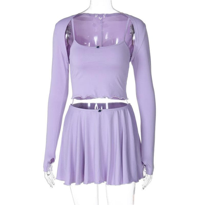 Safofin hannu masu dogon hannu da aka yi da wando mai guda 3 | Kayan Biki na Mata