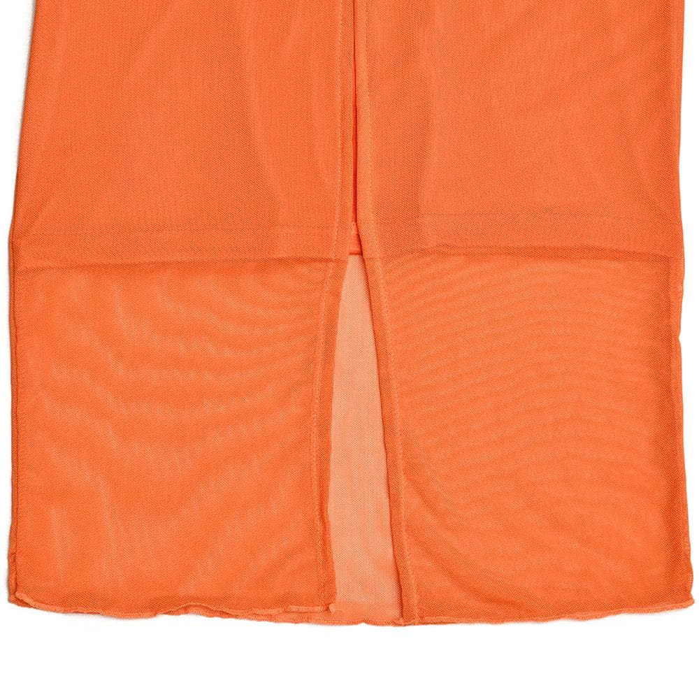 Lace hem patchwork mesh slit cami midi dress  | Festival Outfits Women