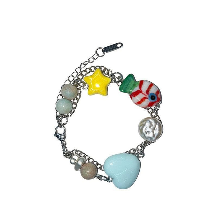 Multicolor star metal chain bracelet  | Festival Outfits Women