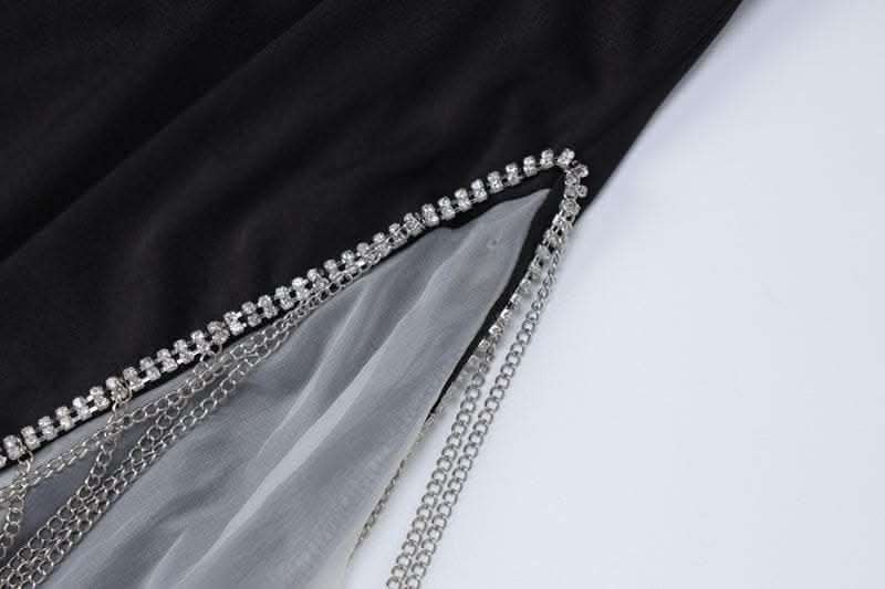 Beaded slit tassels backless patchwork tube mini dress-final-sale  | Festival Outfits Women