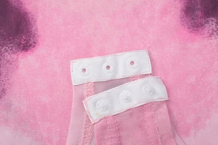 Sheer mesh see through body print high neck long sleeve bodysuit-final-sale  | Festival Outfits Women