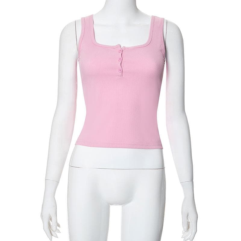 Tufafin tanki mai siffar maɓalli mai siffar murabba'i | Kayan Biki na Mata