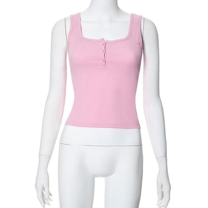 Tufafin tanki mai siffar maɓalli mai siffar murabba'i | Kayan Biki na Mata