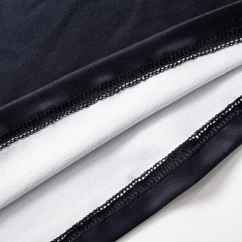 Gradient long sleeve contrast crewneck top-final-sale