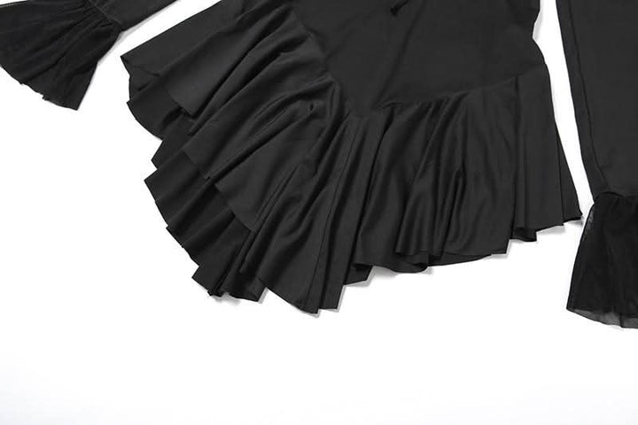 Long sleeve off shoulder ruffle mini dress  | Festival Outfits Women