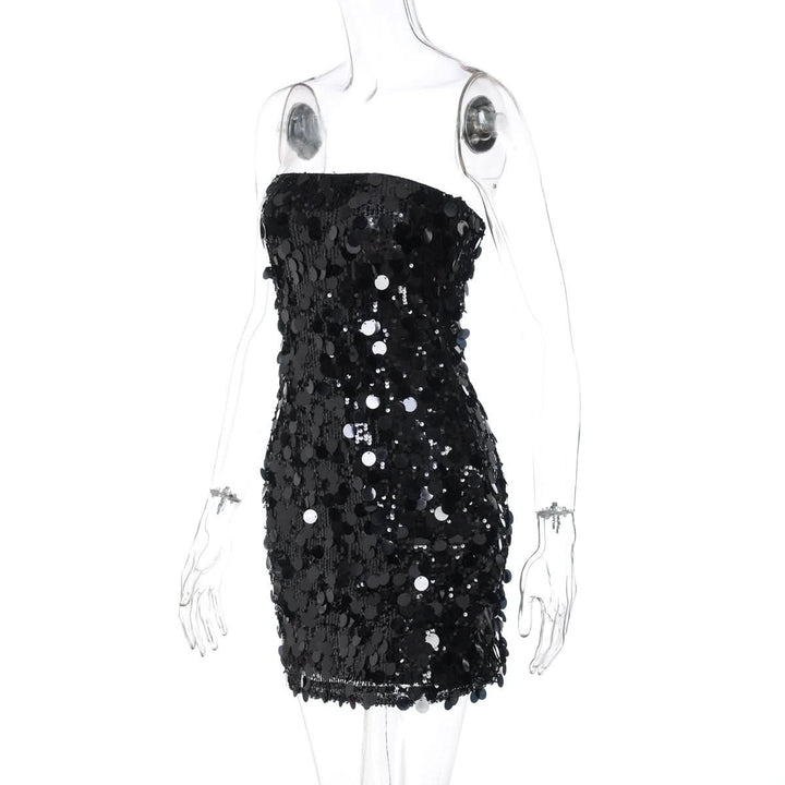 Glitter backless tube mini dress  | Festival Outfits Women