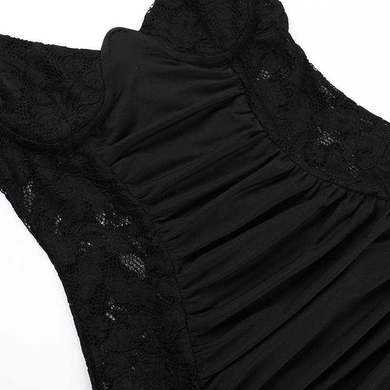 V neck lace ruched backless cami mini dress  | Festival Outfits Women