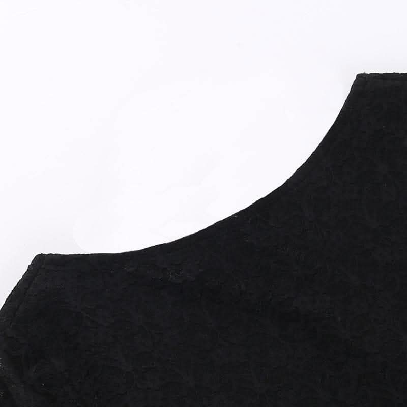 Lace solid long sleeve backless hollow out self tie cut out mini dress-final-sale  | Festival Outfits Women