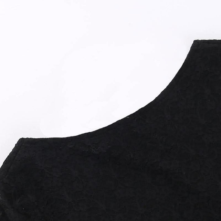 Lace solid long sleeve backless hollow out self tie cut out mini dress-final-sale  | Festival Outfits Women