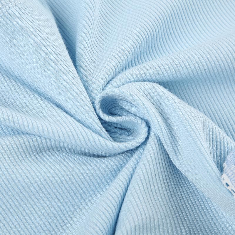 Ribbed bowknot solid backless cami shirt | Kayan Biki na Mata