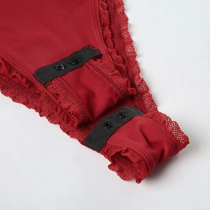 Ruched long sleeve v neck button ruffle bodysuit  | Festival Outfits Women