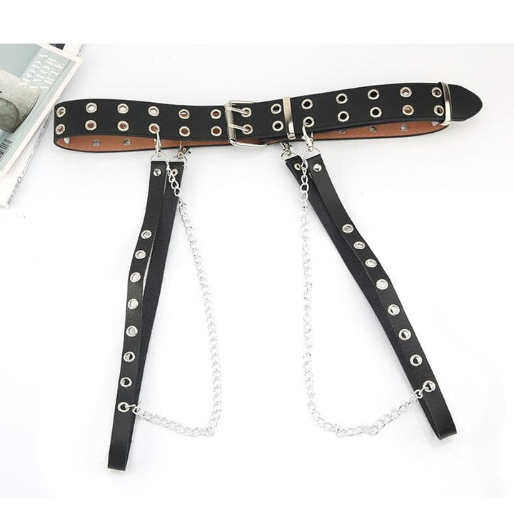 Layered adjustable metal chain belt  | Festival Outfits Women