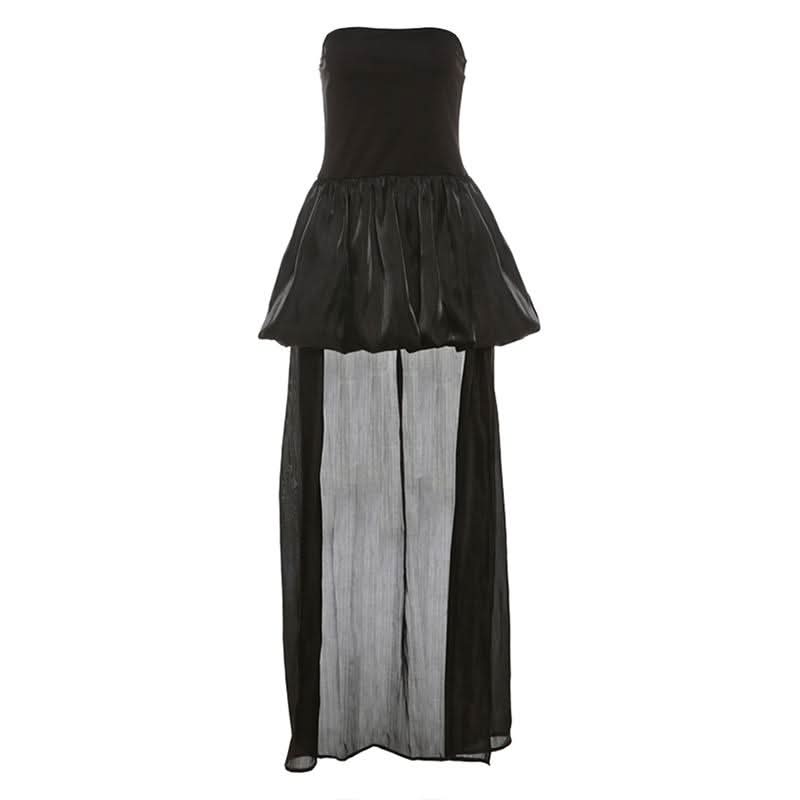 Ruched solid backless tube mini dress  | Festival Outfits Women