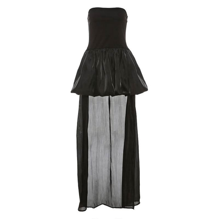 Ruched solid backless tube mini dress  | Festival Outfits Women