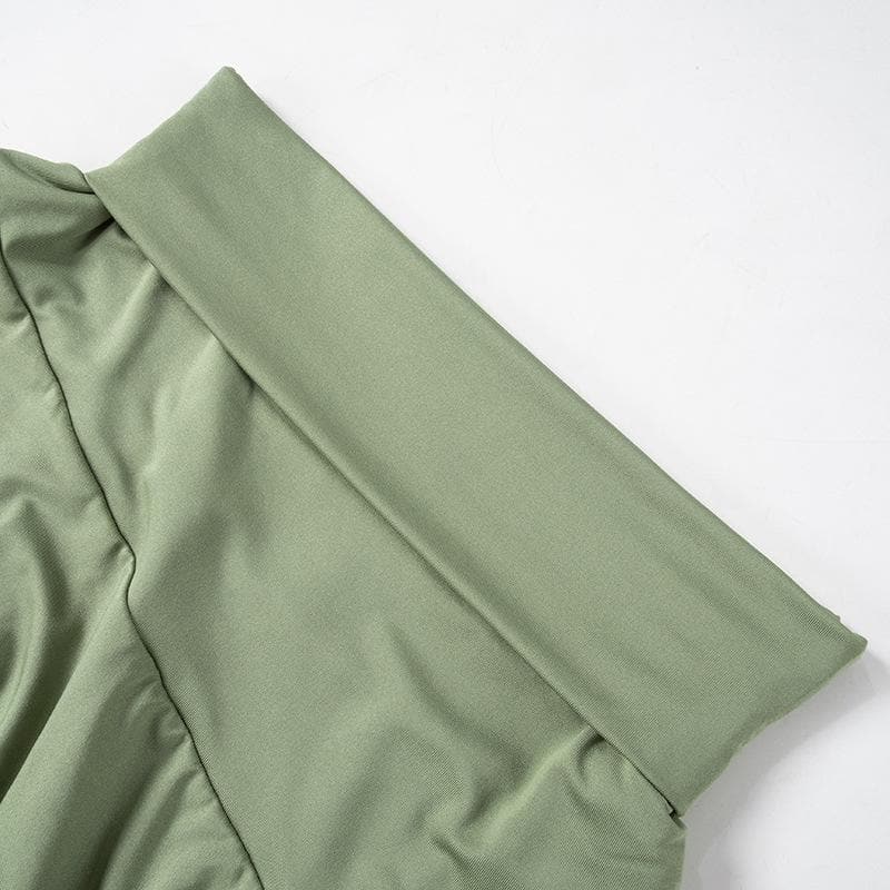 Lace hem slit A line stitch mini skirt  | Festival Outfits Women