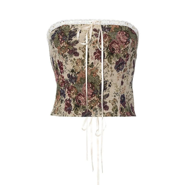 Tufafin da aka yi da lace hem bowknot mai laushi | Kayan Biki na Mata