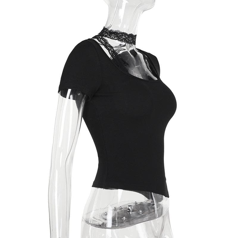 Takalmin dogon hannu na u neck halter lace mara tsari | Kayan Biki na Mata