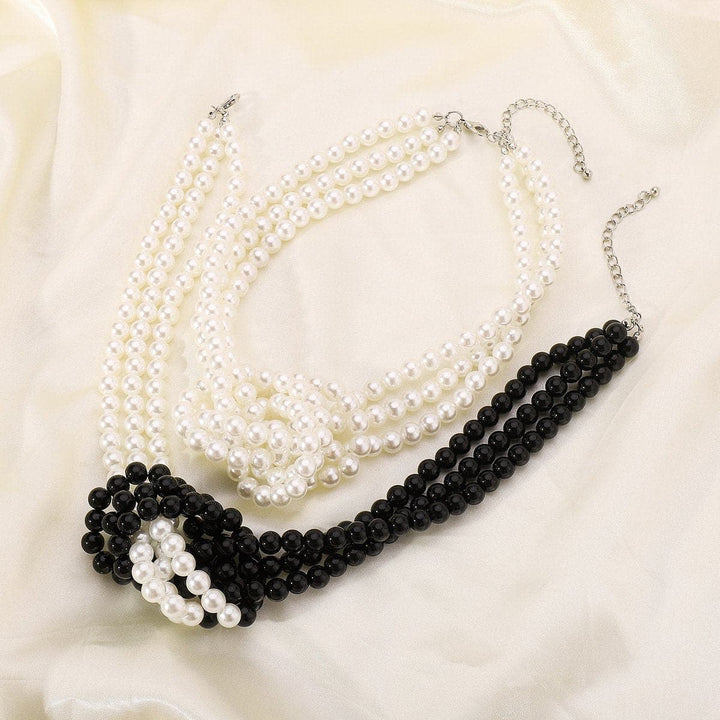 Layered beaded faux pearl necklace  | Festival Outfits Women