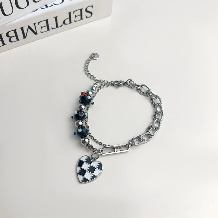 Heart pendant beaded bracelet  | Festival Outfits Women
