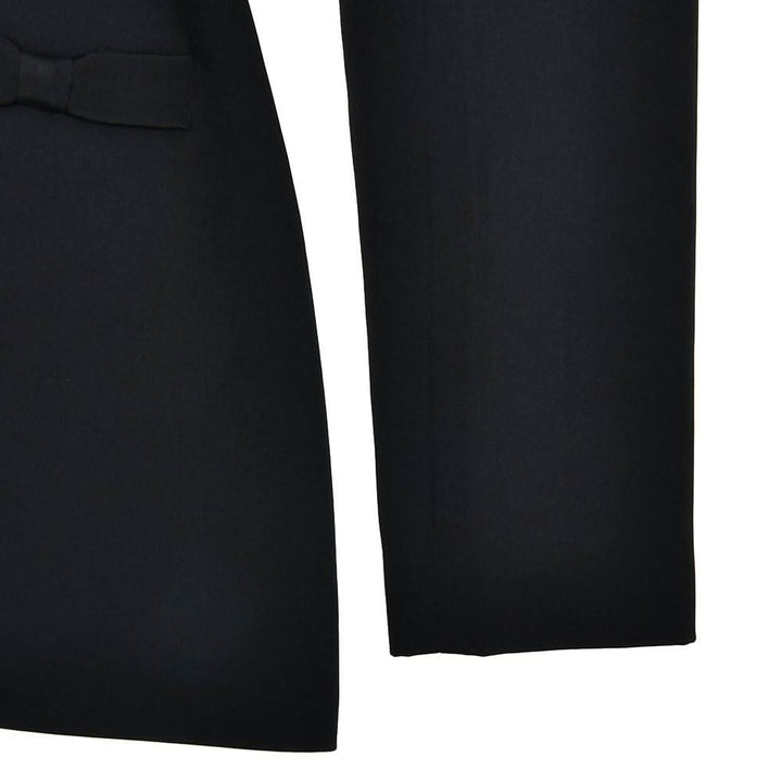 Long sleeve bowknot solid mini dress  | Festival Outfits Women