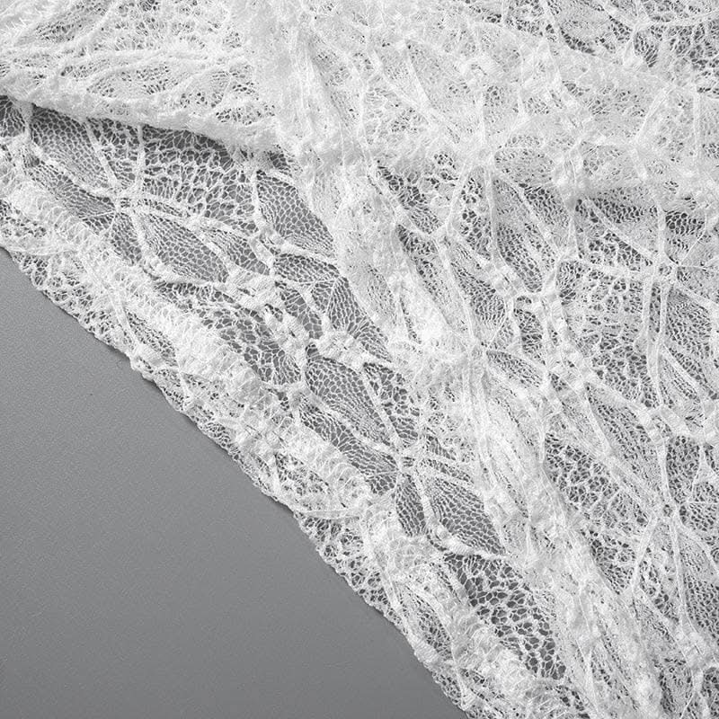 Hollow out lace see through cami cut out mini dress-final-sale  | Festival Outfits Women