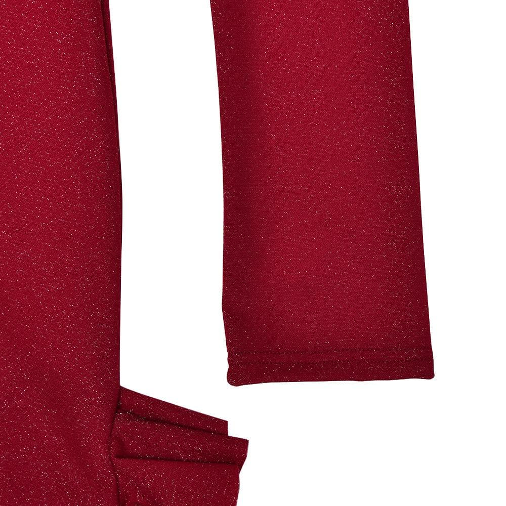 Long sleeve see through glitter irregular ruffle maxi dress  | Festival Outfits Women