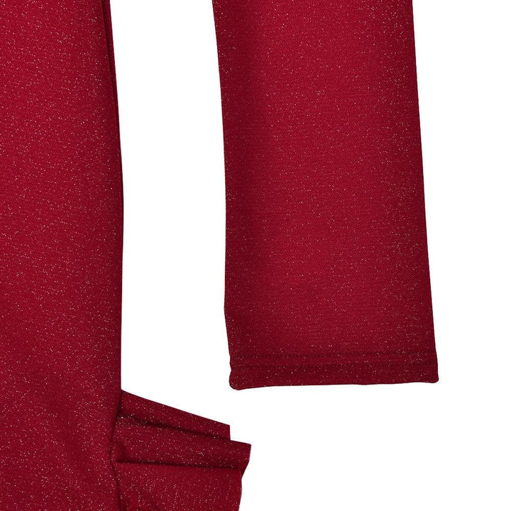 Long sleeve see through glitter irregular ruffle maxi dress  | Festival Outfits Women