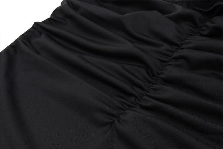 Flower applique one shoulder solid ruched maxi dress-final-sale  | Festival Outfits Women