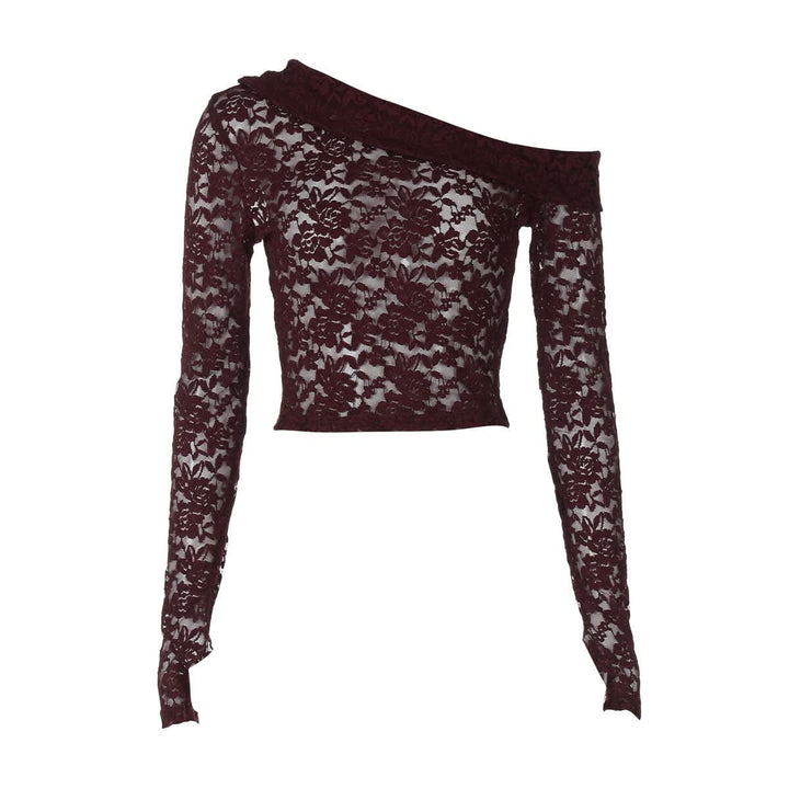 Off shoulder long sleeve lace top  | Festival Outfits Women