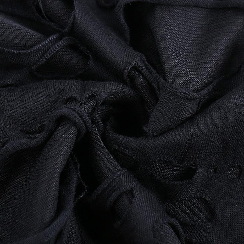 Crewneck fishnet buckle hollow out lace up tank cut out top  | Festival Outfits Women