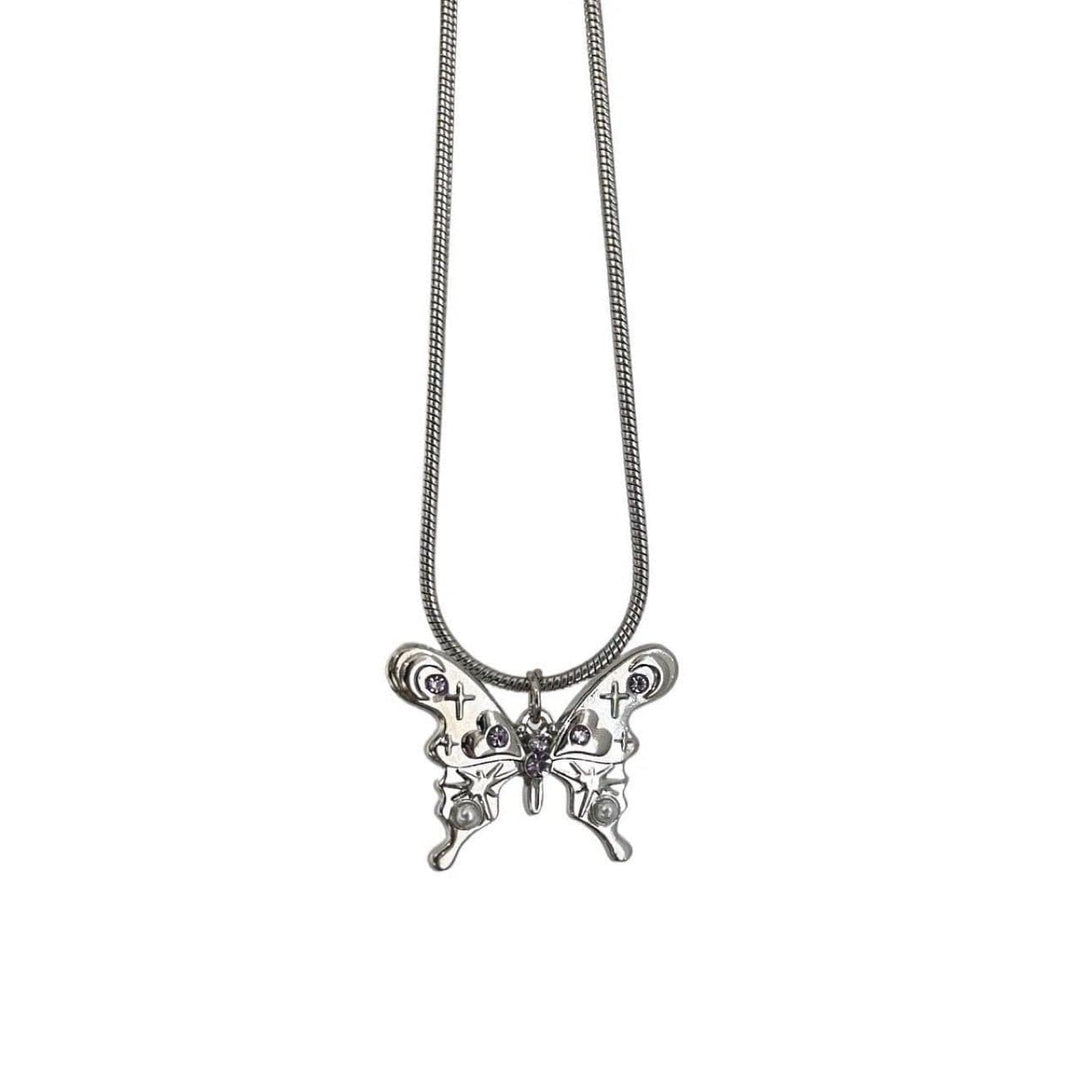 Metal chain flower pendant necklace  | Festival Outfits Women
