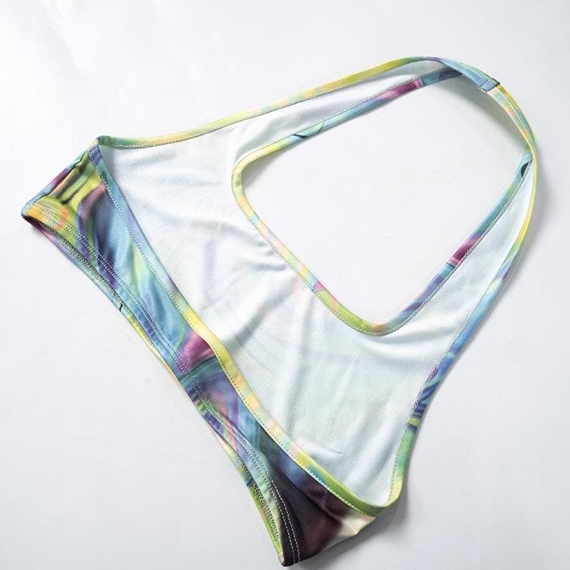 Saitin wando mara baya na Halter | Kayan Biki na Mata