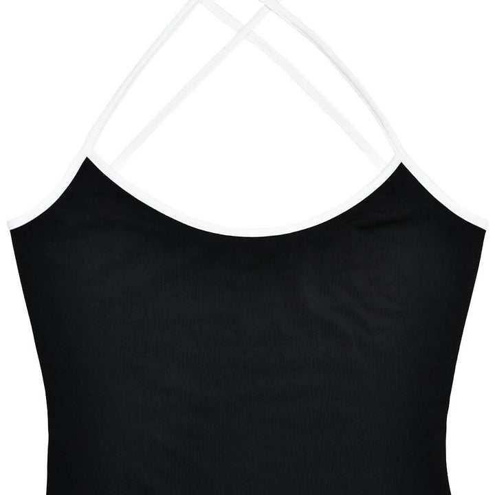 Cross back self tie u neck low cut cami maxi dress  | Festival Outfits Women