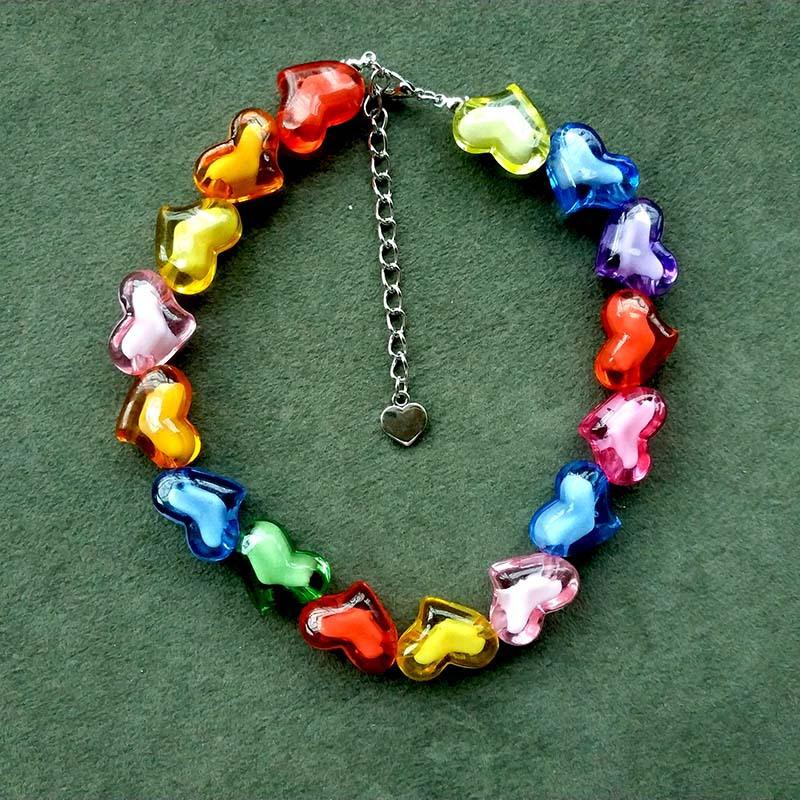 Beaded multicolor acrylic bracelet  | Festival Outfits Women