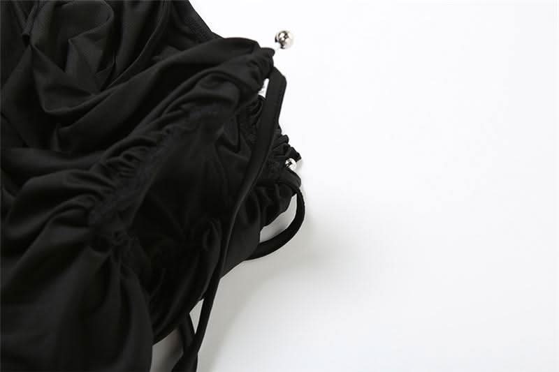 Cap sleeve ruched solid pant set  | Festival Outfits Women