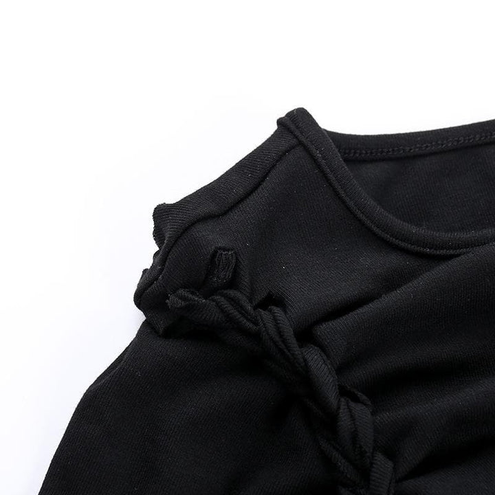 Takalmin da aka yanke da dogon hannu mai siffar beads | Kayan Biki na Mata