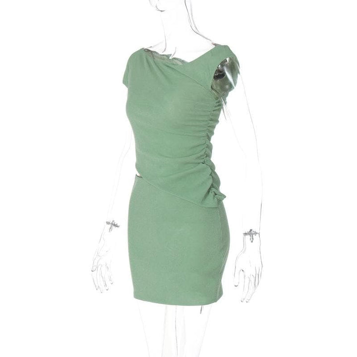 Off shoulder ruched mini skirt set  | Festival Outfits Women
