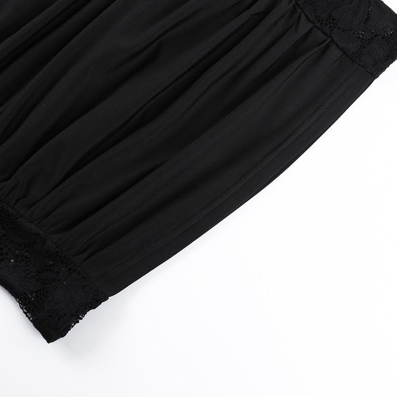 V neck lace ruched backless cami mini dress  | Festival Outfits Women