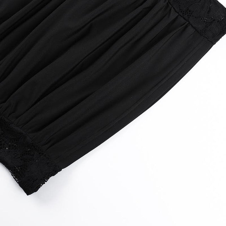 V neck lace ruched backless cami mini dress  | Festival Outfits Women