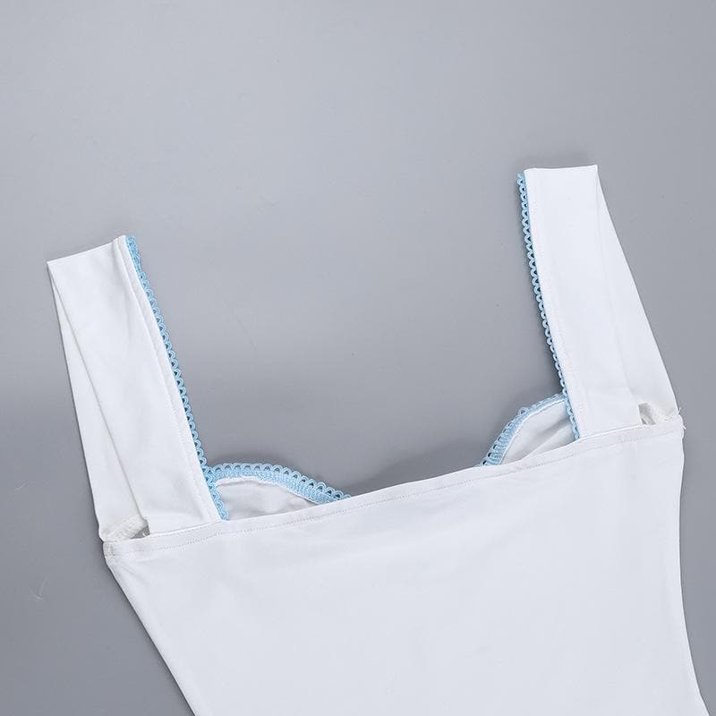 Ruched bowknot lace hem cami top | Kayan Biki na Mata