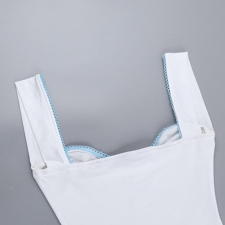 Ruched bowknot lace hem cami top | Kayan Biki na Mata