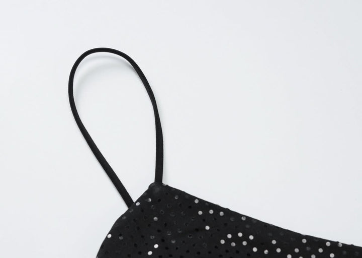 U neck polka dot cami maxi dress  | Festival Outfits Women