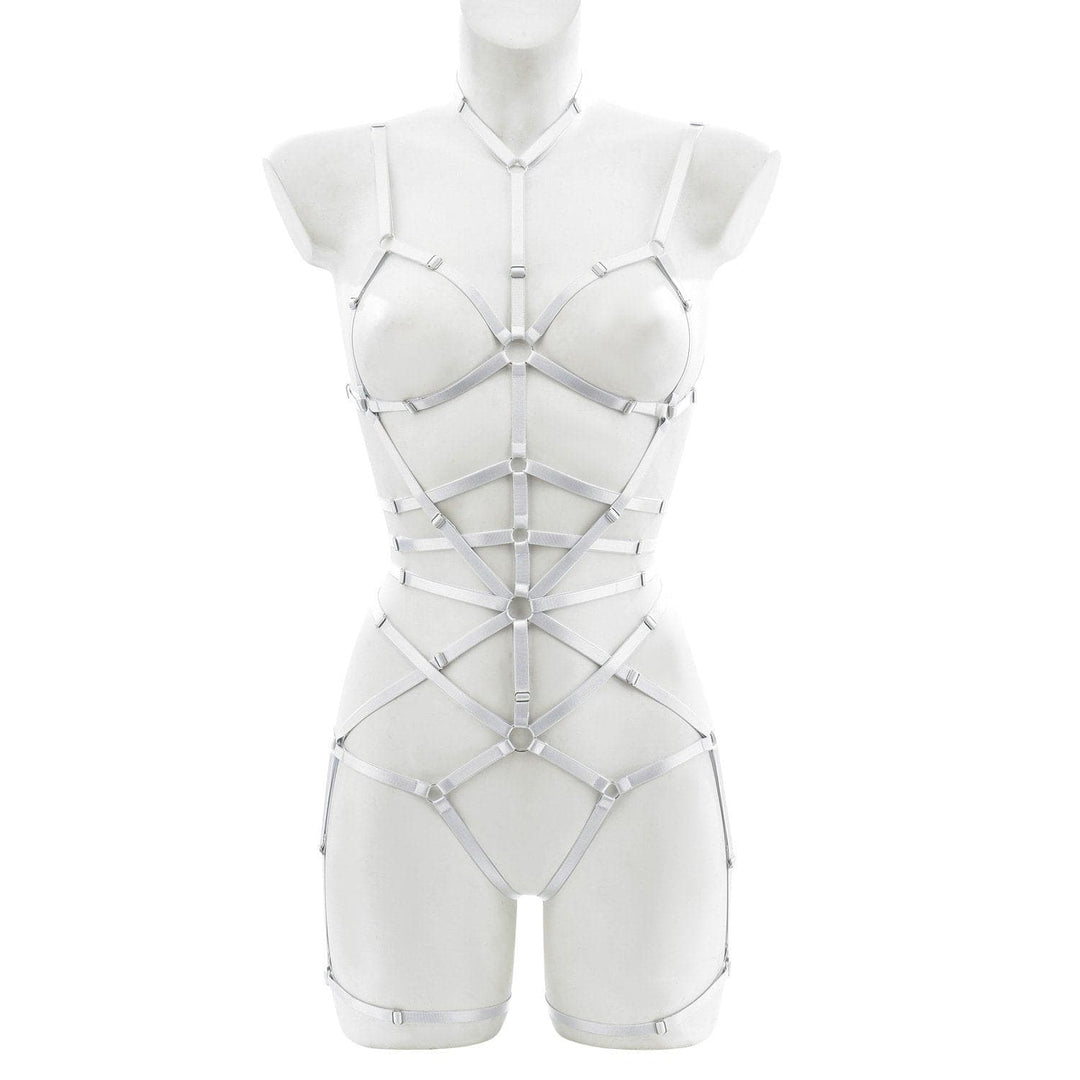 Halter solid o ring hollow out harness  | Festival Outfits Women