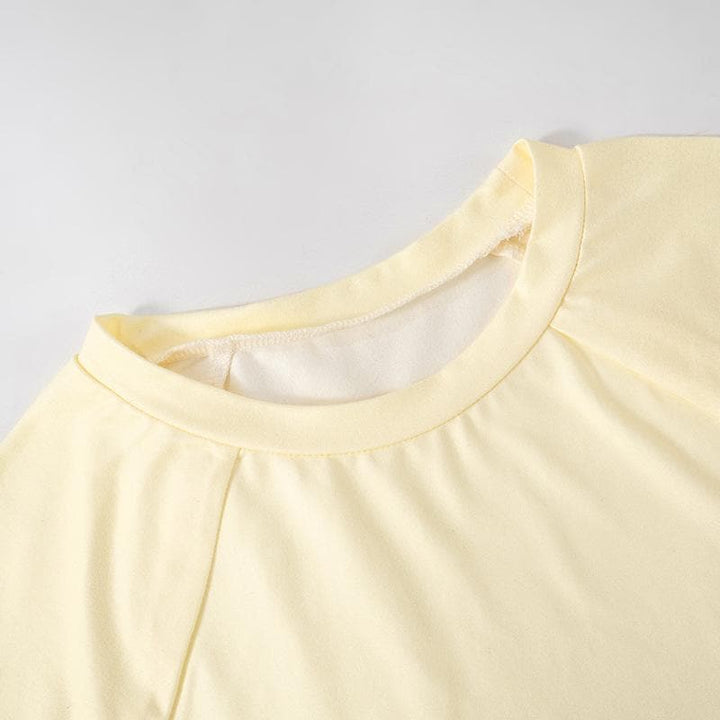 Short sleeve crew neck mice print top  | Festival Outfits Women-final-sale