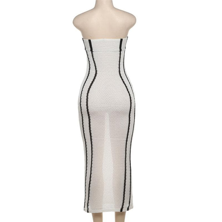 Knitted cross front tube maxi dress-final-sale  | Festival Outfits Women