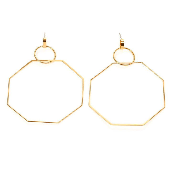 Octagon layered solid stud earrings  | Festival Outfits Women
