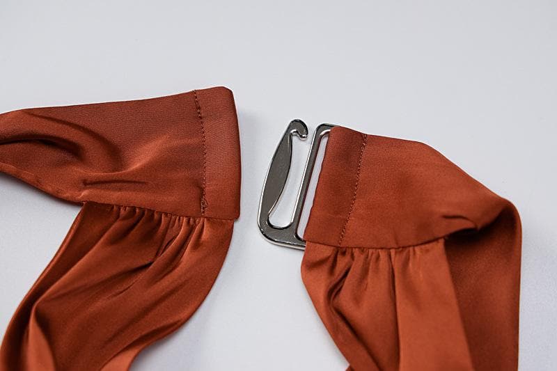 Cross front button zip-up solid maxi dress  | Festival Outfits Women