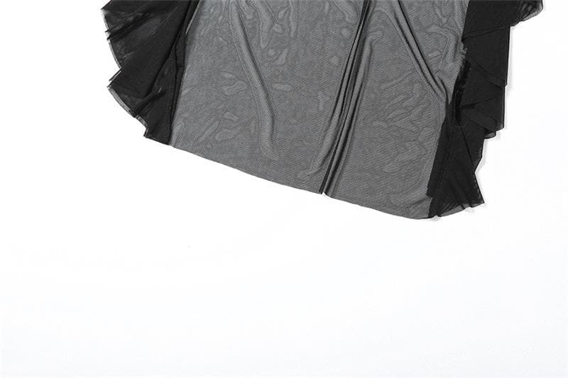 Halter cowl neck flower applique ruffle maxi dress  | Festival Outfits Women